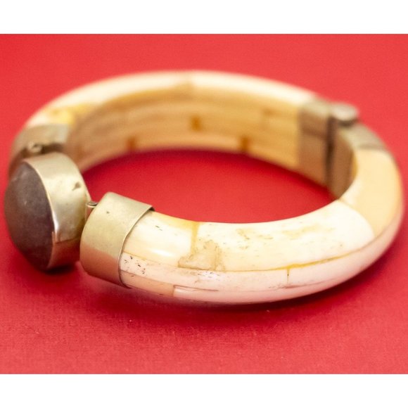 8 inch, Vintage Medieval Viking Hinged Bangle - F44 - Picture 2 of 4